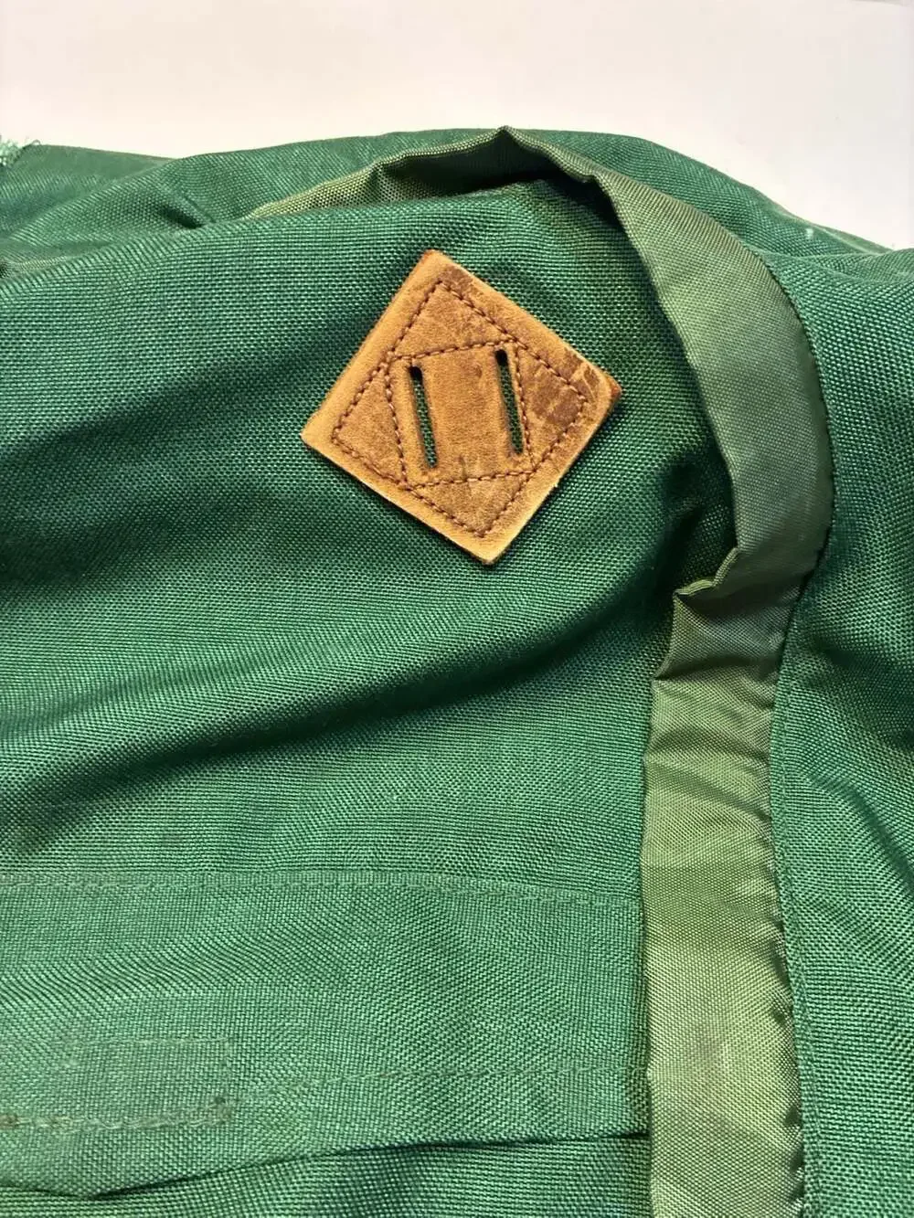 Vintage REI Co-op Green Canvas and Leather Hiking Daypack